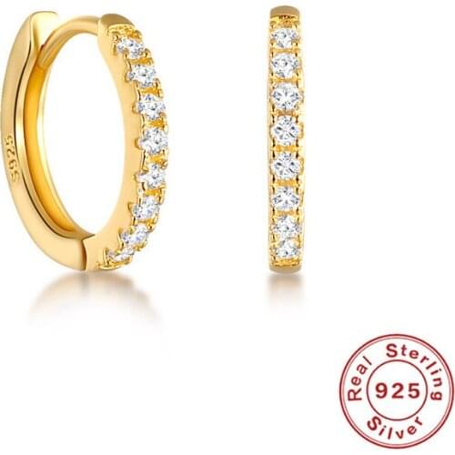 Original 100% S925 Sterling Silver Geometric Round Earrings For Women Custom Kpop Explosive Hot Styles New Fashion Trend Jewelry