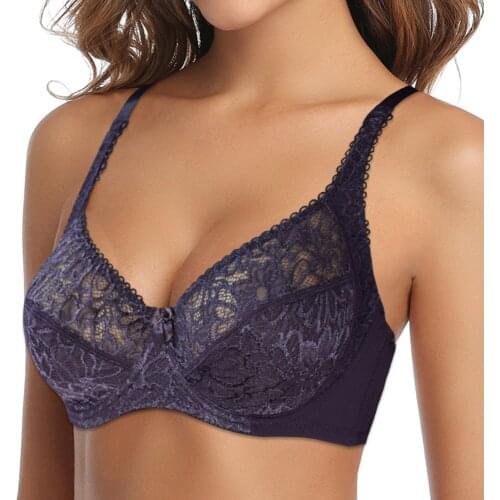 Bras For Womens Lace Bra Bralette Ladies Sexy Plus Size Underwear Tops B C D DD E F Cup