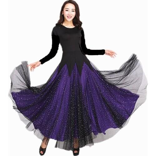 Women Flamengo Samba Latin Dance Dress Double Color Lady Ballroom Dancing Big Wing Skirt Dance Costumes Competition Dancewear