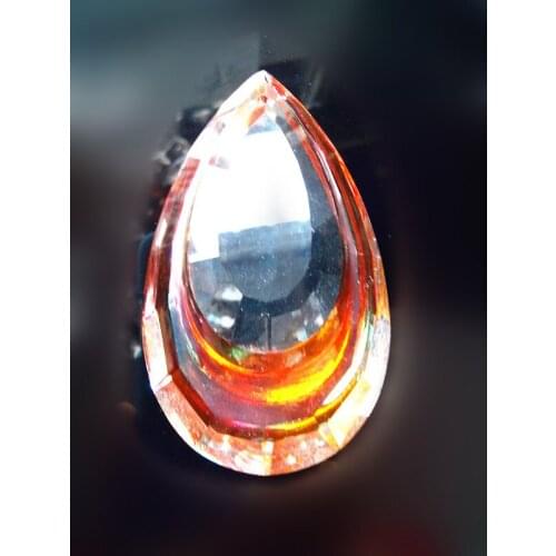 10pcs 76MM BURGUNDY CHANDELIER LIGHT CRYSTALS GLASS DROPS ALMOND DROPLETS OVAL