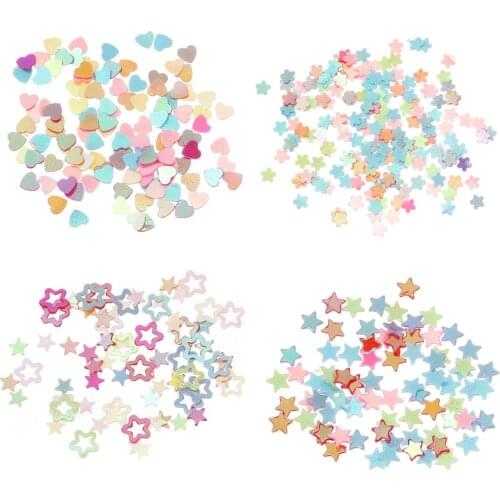 100g Nail Sequins Craft Glittering Star Heart Sakura Sequin Paillettes DIY Nail Art Decoration PVC Sequins Stickers For Crafts