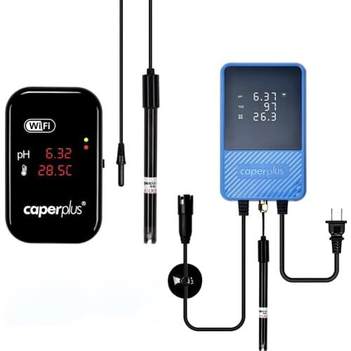 110-240V Caperplus Aquarium Q2 PH Temperature TDS 3 In 1 Intelligence Monitor Detector WIFI APP PH Digital Monitor Fish Tanks