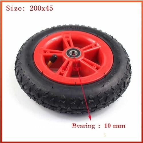 200X40 Folding Bicycle Tyre Rubber Tyre Scooter Car Motorcycle Accessories Babys Car Wheel Rim with Inner Tire