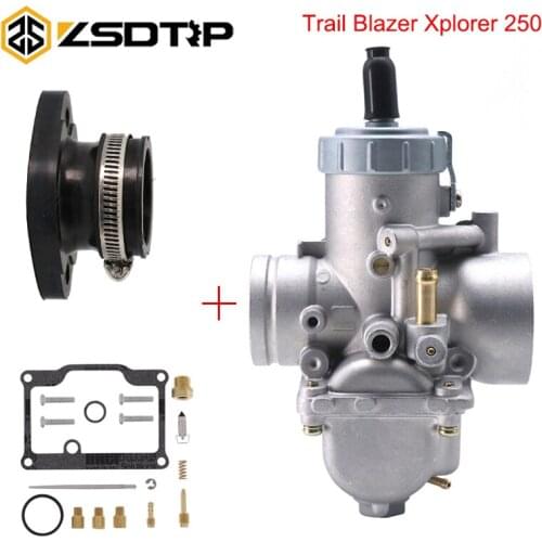 ZSDTRP Motorcycle 32mm 4 Stroke Carburetor For POLARIS Trail Blazer 250 Xplorer 250 4X4 with Adapter Repair Kit