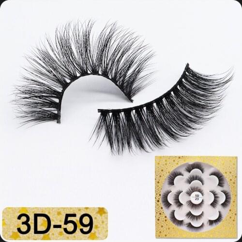 7 Pairs 3D faux Mink Lashes Natural Mink False Eyelashes Dramatic Volume Fake Eyelash Extension Faux Cils Wholesale Makeup Tools