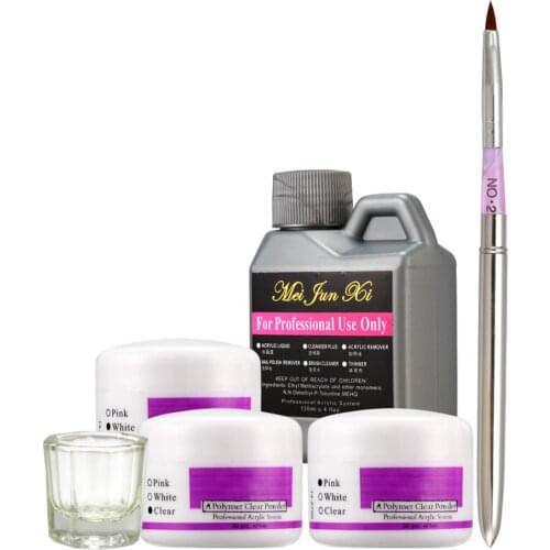 USA Seller Nail Art Comb Set Acrylic Liquid Powder Dust Pen Glass Dish Tools Kit