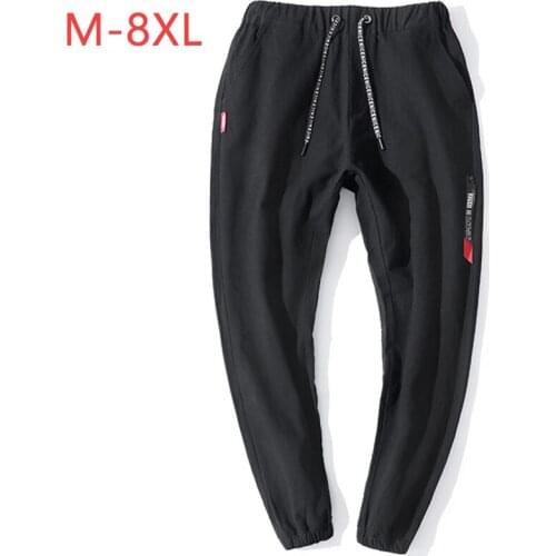 Big Size 8XL Mens Casual Sweatpants Cotton Male Quality Streetwear Fashion Long Harem Pants Trousers Tracksuit Bottoms for Men