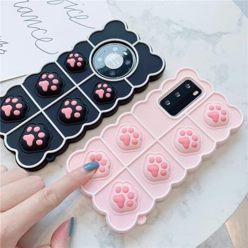 Pop Fidget Toys Bubble Case For Huawei P40 Lite P30 Pro P Smart Z S Plus 2021 Y9a Y7a Y9s Y8p Y7 Y9 Prime 2019 Mate 30 40 Cover