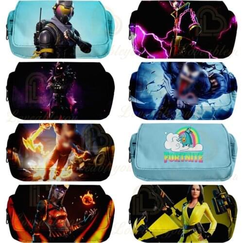 Game Fortnites Pencil Case Teen Fortnights Pencil Bags Kid Student Pencil Fortress Night Child Pencil Box Model Anime School Bag