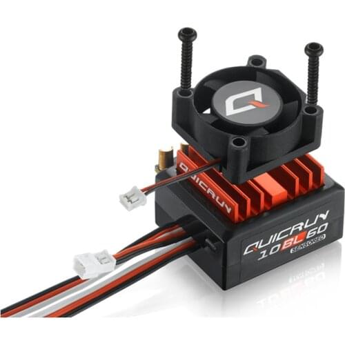 FATJAY Hobbywing QUICRUN WP 10BL60 10BL120 60A 120A 2-3s sensored Waterproof Brushless ESC Speed Controller For 1/10 RC cars