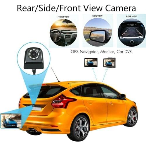 Car Rear View Camera Metal body Camera Car Park Monitor 170 Degree Mini Car Parking Reverse Backup Camera With Light