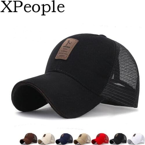 XPeople Trucker Hat Snapback Mesh Baseball Cap Black Clean Up Adjustable Hat
