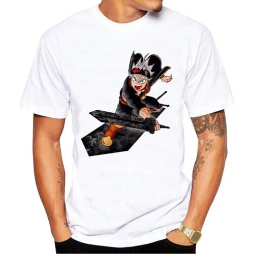 Classics Black Clover Graphic Asta And Yuno Anime Print Funny T-Shirt Fashion Japanese Short Sleeve Tee Shirts Loose