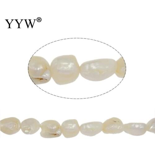 Cultured Baroque Freshwater Pearl Beads White Grade A Natural Pearl Beads 9-10mm For Diy Jewelry Making Charm Beads Bracelet