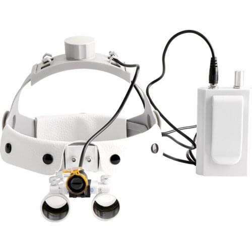 Best Sell 2.5X 3.5X-420MM Dental Photography Lab Equipment Headband Loupe With Surgical LED Light Optical Filter