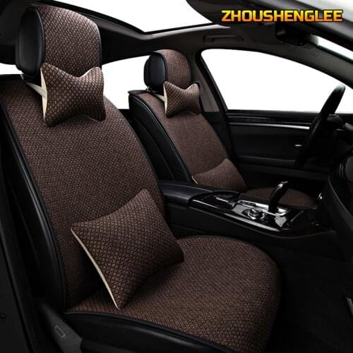 ZHOUSHENGLEE FLAX car sear cover for mercedes All mercedes w203 w124 w202 mercedes w211w212 w245 cla gla s600 Auto accessories