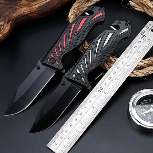 57HRC-3cr13 Multifunctional High Hardness Saber Camping Self-defense Life-saving Knife 20CM Gift Knifes