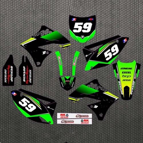 Motorcycle 3M Decals Stickers Backgrounds Graphics kits For Kawasaki KXF250 KX250F 2009 2010 2011 2012 250KXF KXF 250 KX 250F