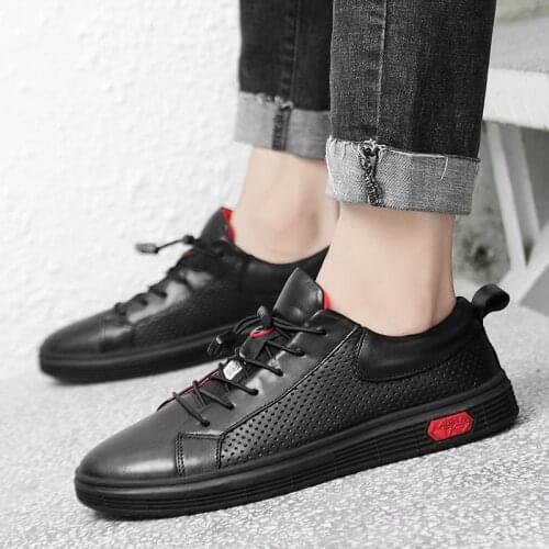 Soft men shoes Sneake Breathable Fashion Casual Shoes Cowhide Spring Autumn Winter British Retro Men Leisure Shoes Men footwear