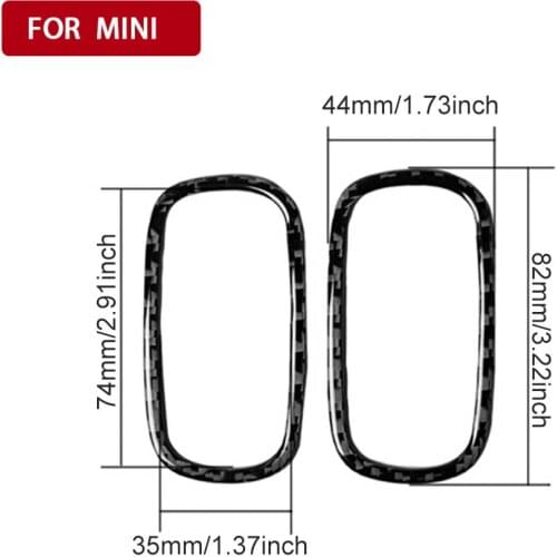 2pcs Carbon Fiber Stickers Car Vent Outlet Frame Cover Decoration Stickers for Mini Cooper F60 Car Styling Accessories