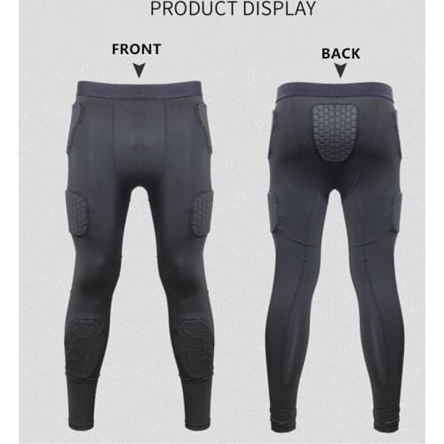 New Honeycomb Men Rugby Soccer Goalkeeper Training Pants American Football Pads Adult Workout Fitness Knee Guard Safety Trousers