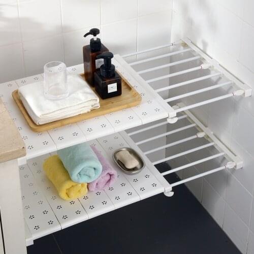 ORZ Cupboard Closet Space Separator Length Adjustable 56-95cm Drawer Organizer Divider Shelf Cabinet Wardrobe Rack