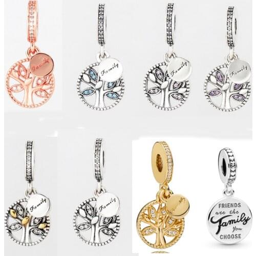 Authentic 925 Sterling Silver Family Heritage Hanging pan Charms Fit Original Bracelet For Women DIY Jewelry Beads