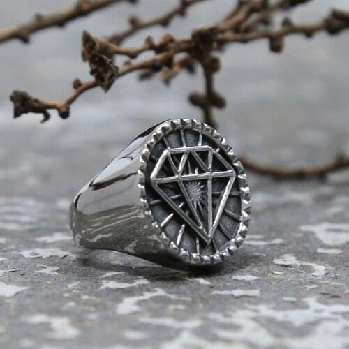 Polishing Irregular Polygon Ring Mens Womens Stainless Steel Signet Rings Heavy Sugar Punk Rock Biker Ring Dropshipping