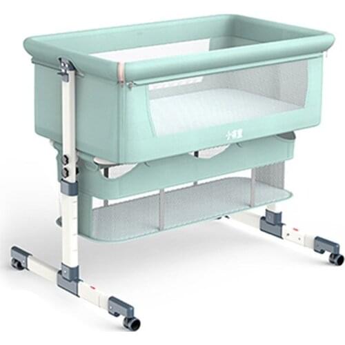 Baby bed portable movable crib, foldable, high and low adjustable splicing big bed, side bed, baby lift bed, BB bed