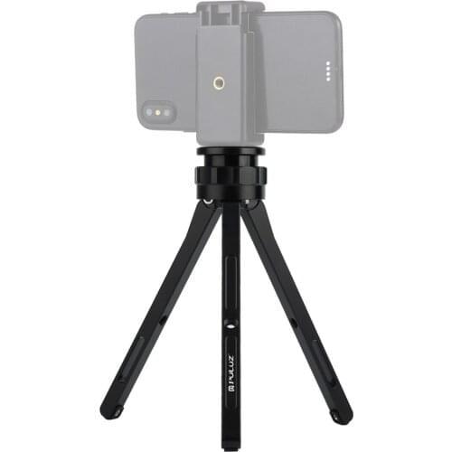 PULUZ VL05BK Adjustable Aluminum Alloy Mini Tripod Stand Tabletop Tripod for DSLR & Digital Cameras