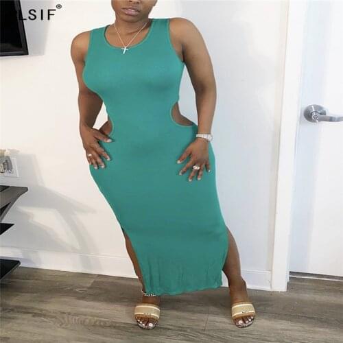 Lady alluring sexy waist hollow out tight dress summer wear sexy womens tank dress club party hot sexy design dress