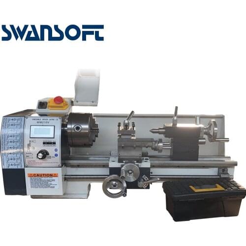 SWANSOFT Brushless Motor 850W Mini Lathe Variable 38mm Spindle hole Mini Metal Lathe