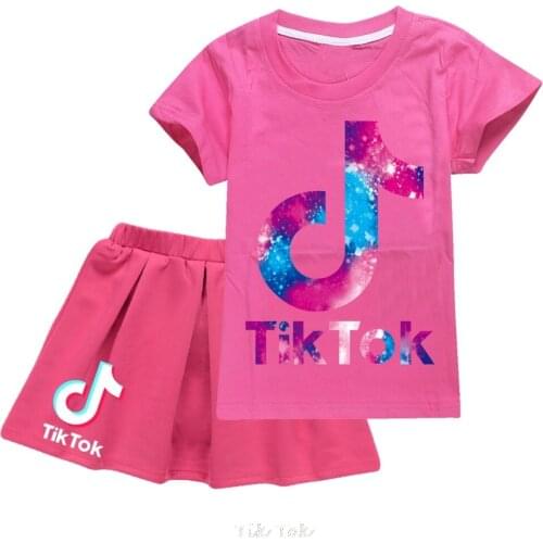 Tik Tok Baby Kid Clothes Princess Girls Princess Among us Dress + T Shirt 2 Pcs Set 2-16 Age Tutu Dress Sets