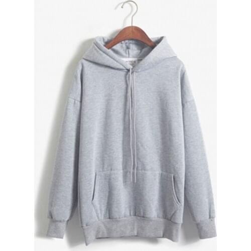2019 Thickened Loose Fleece Fashion Hoodies Sweatshirt Women With a Hood Loose Pullovers Hoodies Tops Polerones Moletons Womens