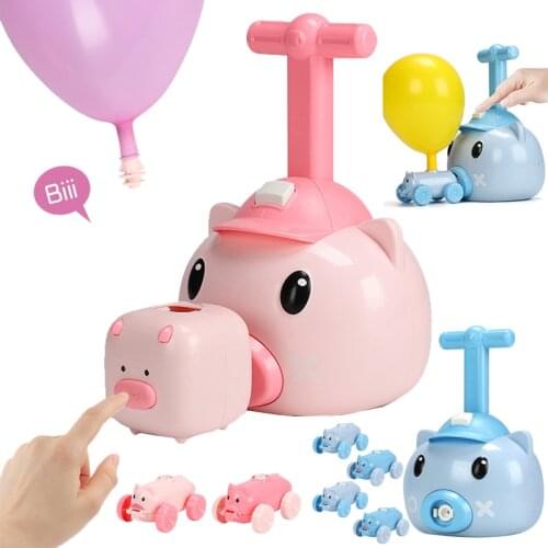 Wonderlife Education Science Experiment Toy Inertial Power Balloon Car Toy Puzzle Fun Launch Power Car Balloon Toys
