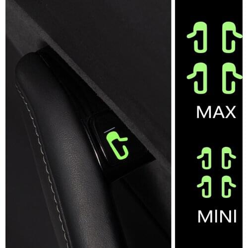 Vxvb For Tesla Model 3 2021 Car Accessories Model3 ModelY Decal Button Door Open Luminous Sticker Kit Three Accessory Interior