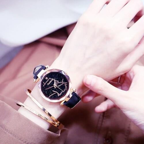 Ladies Starry Sky Watch Fashion Trend Korean Student Temperament Lady Atmosphere Quartz Womens Watch