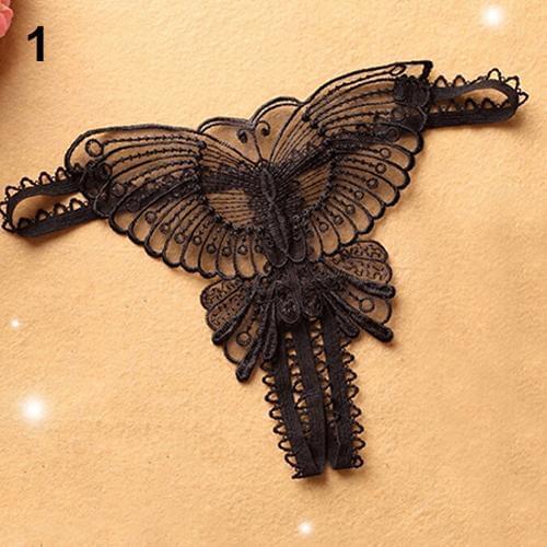 Women Sexy Butterfly Thongs full beautiful lace Womens Sexy lingeries Thongs G-string Underwear Panties Briefs Ladies T-back