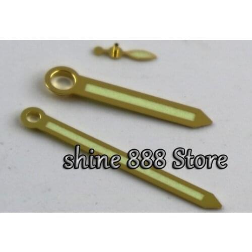 Parnis gold super lume watch hands for 47mm case untas 6497 6498 st36 movment