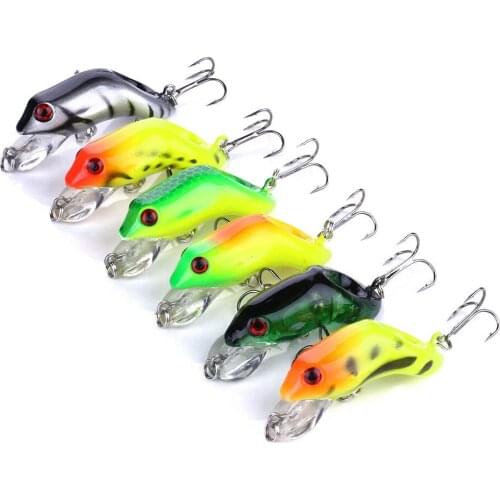 1pcs Mini 3D Frog Lure 5.5CM 8.9G Fishing Lure Hard Frog Plastic Bait Floating Bass Pike Carp Fishing Tackle Diving 0.3-0.9M
