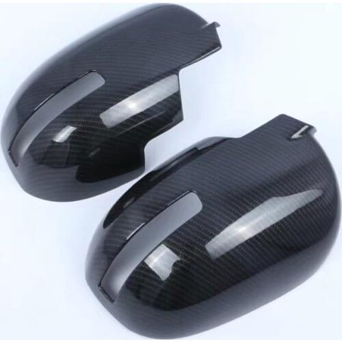 For Mitsubishi Outlander 2016 2PCS Carbon Fiber ABS Chrome Car Side Door Rearview Mirror Cover Trim Moldings Car Styling