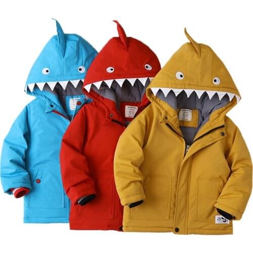 2021Kids Winter Fleece Outdoor Jackets for Boys Hooded Warm Kids Boy Outerwear Windbreaker Winter Casual Baby Boy Coats Clothing