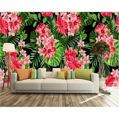 Custom 3d wallpaper mural flowers, pink floral murals for living room bedroom sofa backdrop wall decoration wallpaper