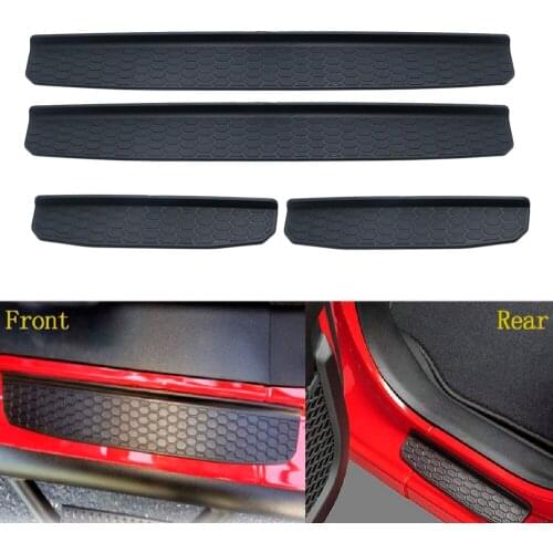 4Pcs/Set For Jeep Sill Entry Guards Car Door Plate Sill Entry Guards Protector 4-Door Accessories For Jeep Wrangler JL 2018 2019
