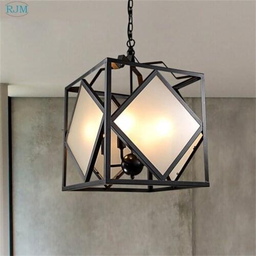 America Garden Pendant Light Retro Iron Glass Pendant Lamp Kitchen Cafe Restaurant Bar Club Indoor Lighting Decor Fixture