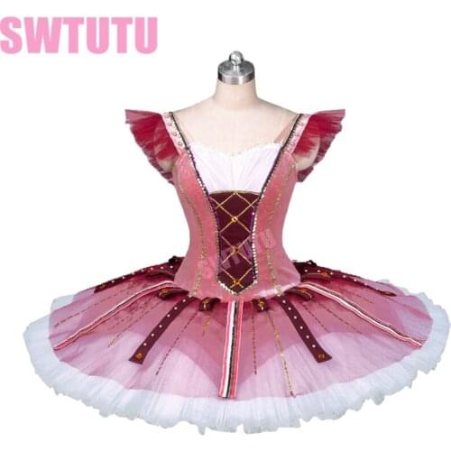 Don Quijote ballet tutu red professional ballet tutus for children nutcracker tutu ballet stage costumes tutu pancake BT9123