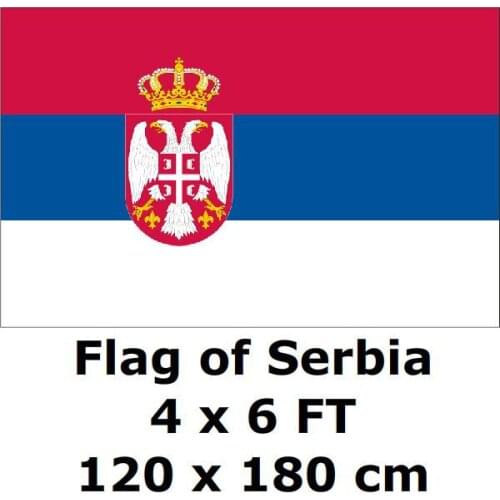 Serbia Flag 120 x 180 cm 100D Polyester Large Big Serbian Flags And Banners National Flag Country Banner