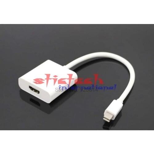 By dhl or ems 100pcs Mini DisplayPort DP Male to HDMI Female converter Adapter Cable For APPLE MacBook Pro Air