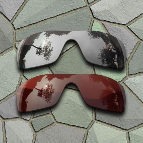 Chrome&Bronze Brown Sunglasses Polarized Replacement Lenses for Oakley Batwolf
