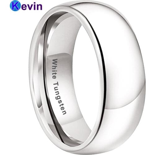 Rose Gold Ring Band Tungsten Engagement Rings For Men And Women 8MM Comfort Fit